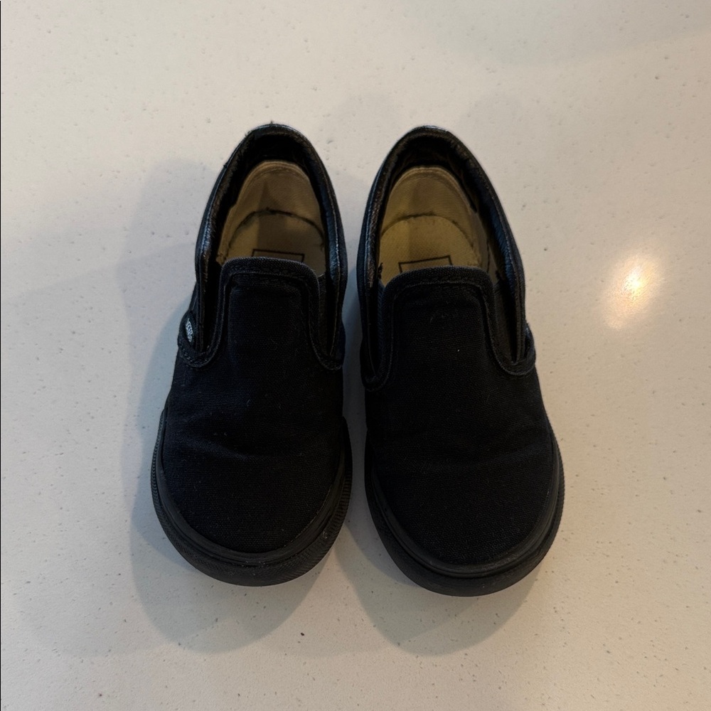 Vans Kids Black Slip-On Sneakers
